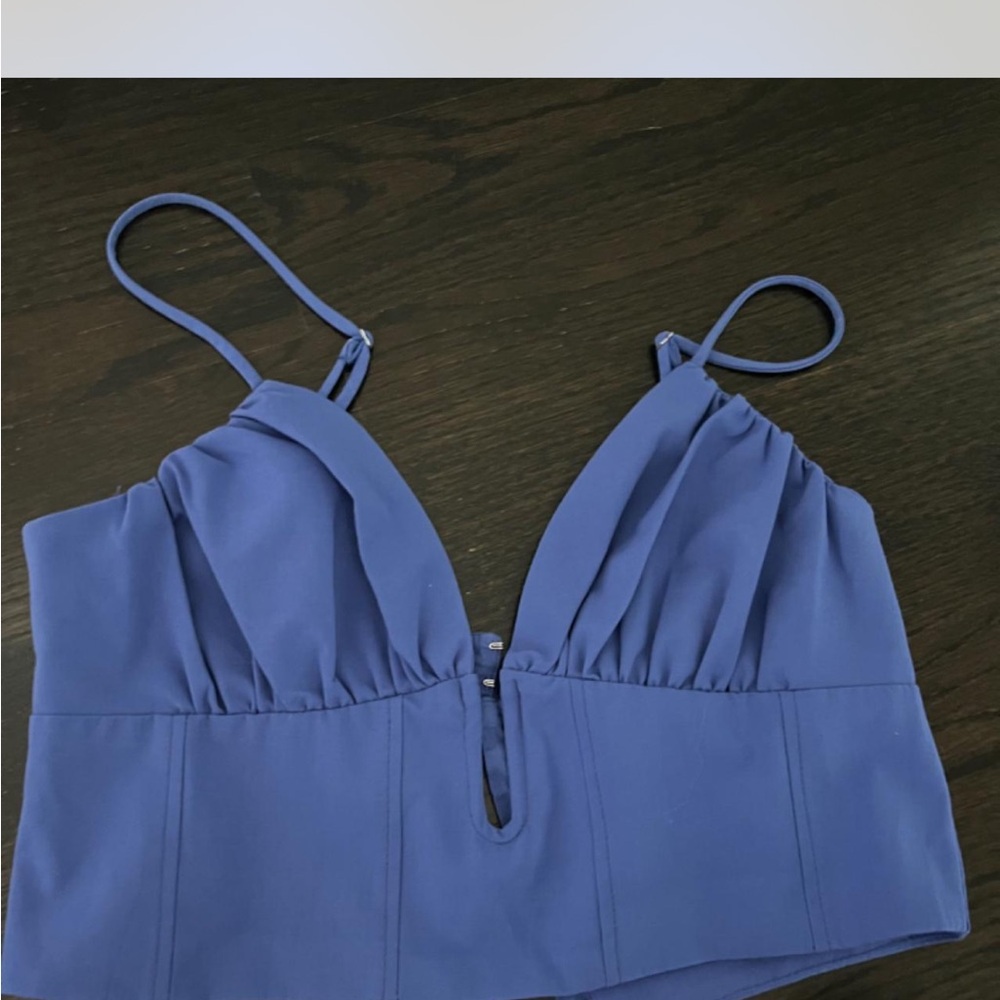 Blue Spaghetti Strap Top